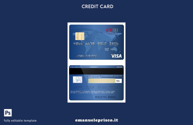 stile verificato Modello di carta visto per banca di risparmio federale della co